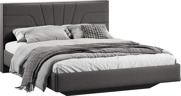 Изображение товара Двуспальная кровать ТриЯ Пандора 160x200 Тип 1  (велюр графит)
