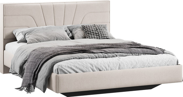 Изображение товара Двуспальная кровать ТриЯ Пандора 160x200 тип 1 (велюр мокко светлый)