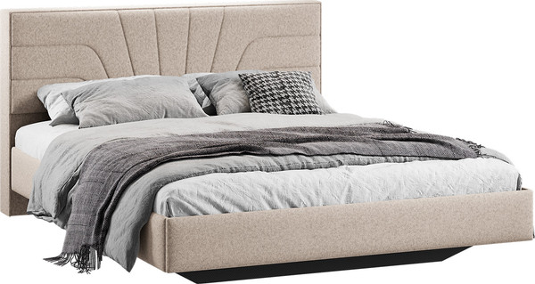 Изображение товара Двуспальная кровать ТриЯ Пандора 160x200 тип 1 (микровелюр Jercy Cream)