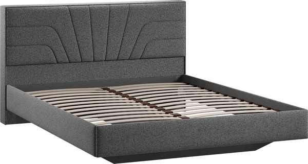 Изображение товара Двуспальная кровать ТриЯ Пандора 160x200 Тип 1 (микровелюр Jercy Graphite)