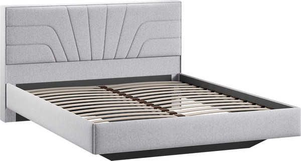 Изображение товара Двуспальная кровать ТриЯ Пандора 160x200 Тип 1 (микровелюр Jercy Silver)