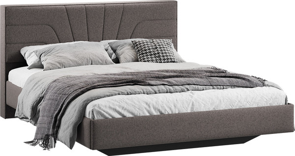 Изображение товара Двуспальная кровать ТриЯ Пандора 160x200 Тип 1 (микровелюр Jercy Stone)