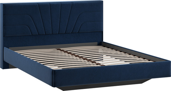 Изображение товара Двуспальная кровать ТриЯ Пандора 160x200 Тип 1 (микровелюр Wellmart Blue)