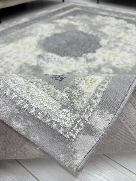 Изображение товара Коврик Radjab Carpet Амальфи Прямоугольник A5000A / 13647 (0.8x1.5, Cream/Antrasit)