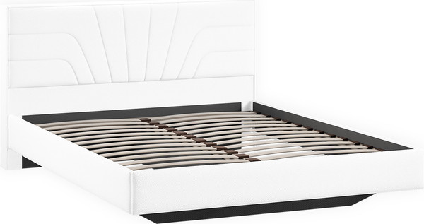 Изображение товара Двуспальная кровать ТриЯ Пандора 160x200 Тип 1 (экокожа Polo white)