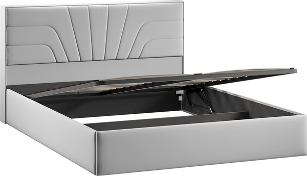 Изображение товара Двуспальная кровать ТриЯ Пандора с ПМ 160x200 Тип 1  (велюр Confetti Silver)