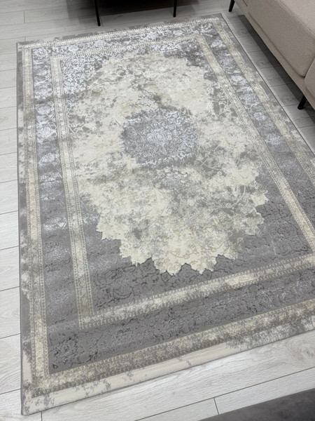 Изображение товара Ковер Radjab Carpet Амальфи Прямоугольник A5000A / 13649 (1.6x2.3, Cream/Antrasit)