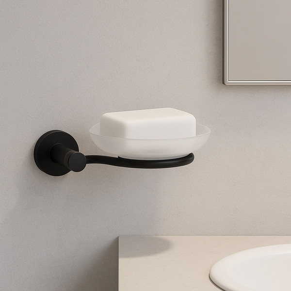 Изображение товара Набор аксессуаров для ванной и туалета Lauter 21TS20116 + 21TS20114 + 21TS20112 (Matt Black, 3 предмета)