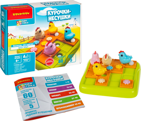 Изображение товара Игра-головоломка Bondibon БондиЛогика Курочки-Несушки / ВВ6612