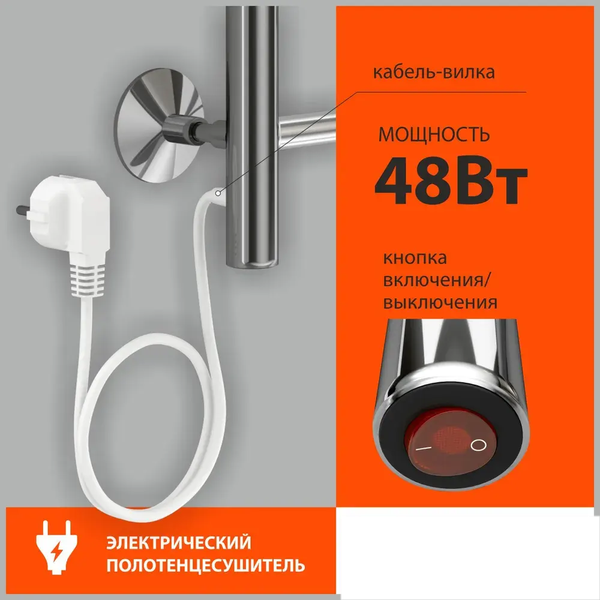 Изображение товара Полотенцесушитель электрический Stelmix Трапеция ЭПС П4 400х600