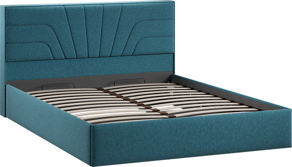 Изображение товара Двуспальная кровать ТриЯ Пандора с ПМ 160x200 Тип 1 (микровелюр Jercy Izumrud)