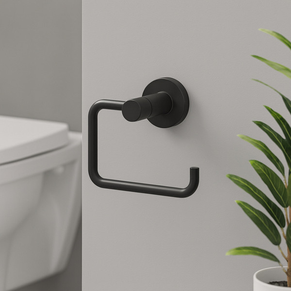 Изображение товара Набор аксессуаров для ванной и туалета Lauter 21TS20116 + 21TS2018 + 21TS20112 (Matt Black, 3 предмета)