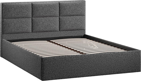 Изображение товара Двуспальная кровать ТриЯ Стелла c ПМ 180x200 Тип 1 и заглушиной (экомех Barni Grey)