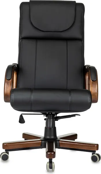 Изображение товара Кресло офисное Бюрократ T-9933 Walnut (черный экокожа/металл/дерево)