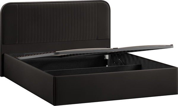 Изображение товара Двуспальная кровать ТриЯ Тиффани c ПМ 180x200 Тип 1 и заглушиной  (велюр Confetti Stone)