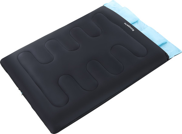 Изображение товара Спальный мешок Sundays ZC-SB017 с двумя подушками (черный/синий)