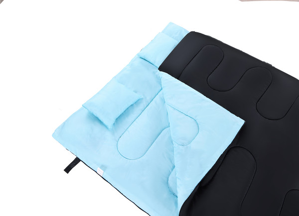 Изображение товара Спальный мешок Sundays ZC-SB017 с двумя подушками (черный/синий)