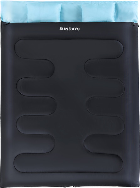 Изображение товара Спальный мешок Sundays ZC-SB017 с двумя подушками (черный/синий)