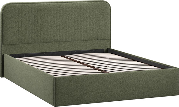 Изображение товара Двуспальная кровать ТриЯ Тиффани c ПМ 180x200 Тип 1 и заглушиной  (микровелюр Jercy Deep Green)