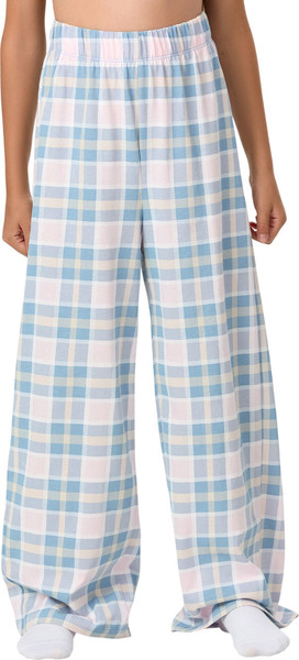 Изображение товара Штаны пижамные детские Mark Formelle 587001 (р.152-76, клетка голубой/розовый)
