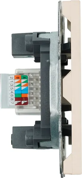Изображение товара Розетка Stekker Эмили компьютерная / RST00-5117-08 (кашемир)