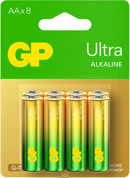 Изображение товара Комплект батареек GP Batteries Ultra LR6/15AUETA21-2GSBC8