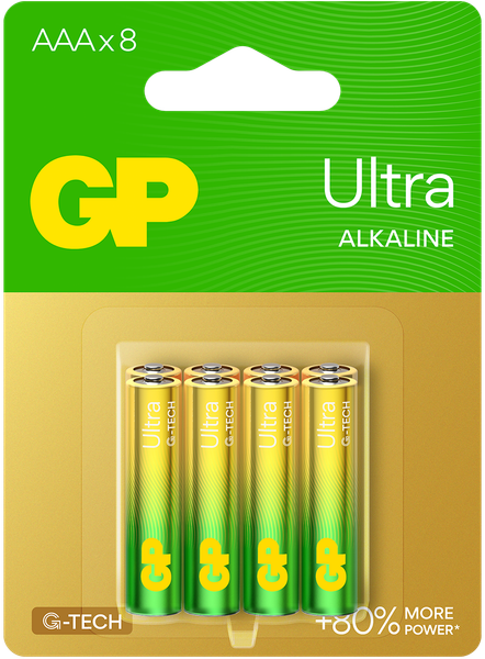 Изображение товара Комплект батареек GP Batteries Ultra LR03/24AUETA21-2GSBC8