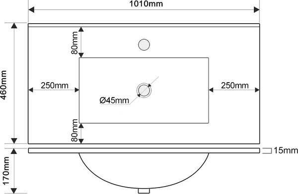 Изображение товара Тумба с умывальником ЗОВ Кито K100TS0MFLPM-OL100