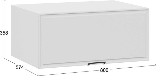 Изображение товара Шкаф под вытяжку ТриЯ Белладжио 1В8ГП с одной откидной дверью  (белый/фон белый)