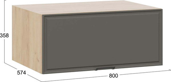 Изображение товара Шкаф под вытяжку ТриЯ Белладжио 1В8ГП с одной откидной дверью (дуб крафт золотой/софт графит)