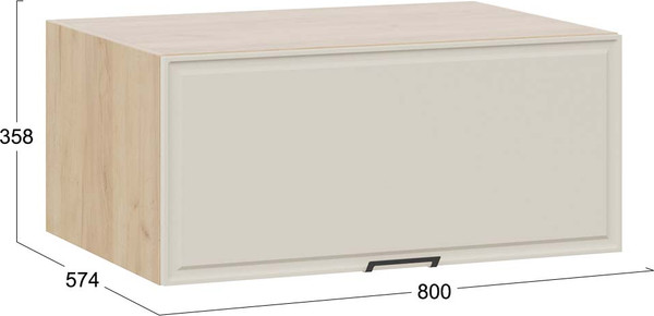 Изображение товара Шкаф под вытяжку ТриЯ Белладжио 1В8ГП с одной откидной дверью (дуб крафт золотой/софт панакота)