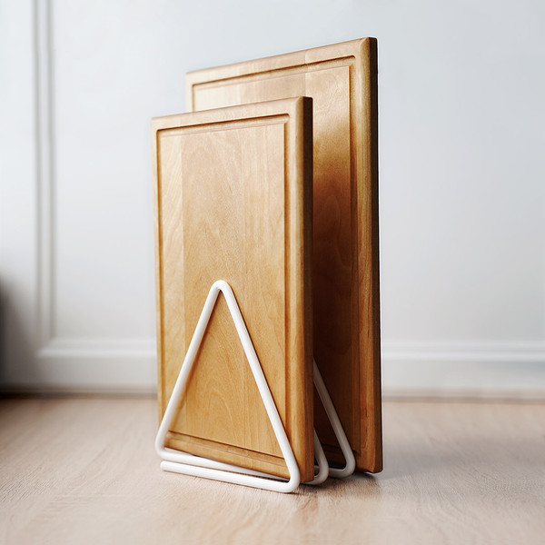 Изображение товара Подставка для разделочных досок Handy Home Геометрия LB-23-WT (матовый белый)