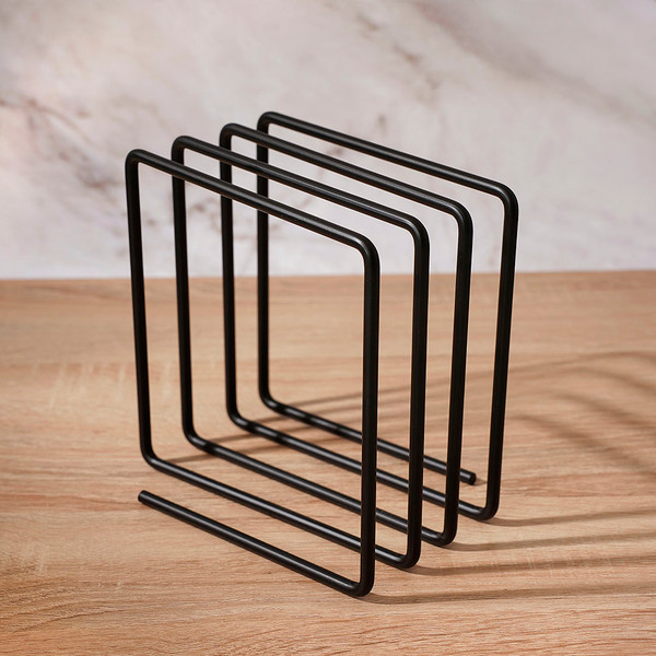 Изображение товара Подставка для разделочных досок Handy Home Квадро LB-25-BL (матовый черный)