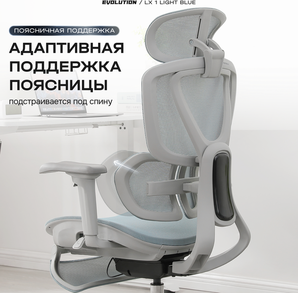 Изображение товара Кресло офисное Evolution LX 1 (голубой)