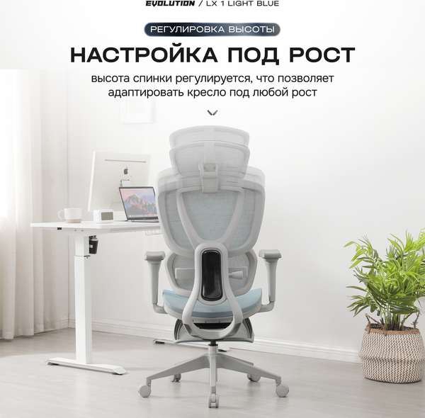 Изображение товара Кресло офисное Evolution LX 1 (голубой)