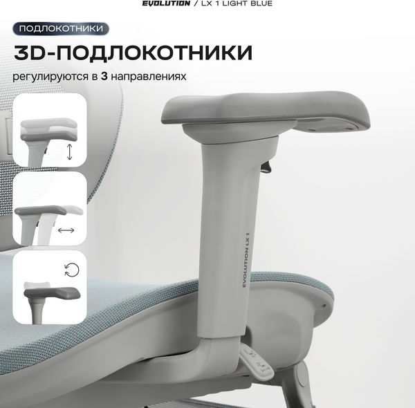 Изображение товара Кресло офисное Evolution LX 1 (голубой)