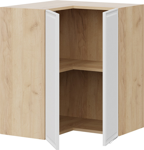 Изображение товара Шкаф навесной для кухни ТриЯ Белладжио 1В6УП угловой прямой  (дуб крафт золотой/фон белый)