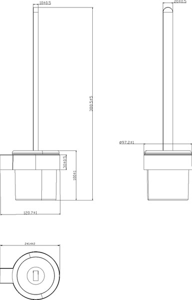 Изображение товара Набор аксессуаров для ванной и туалета Lauter 21TS3019 + 21TS3021 + 21TS3011 + 21TS3015 + 21TS3006 + 21TS3023 (Matt Black, 6 предметов)