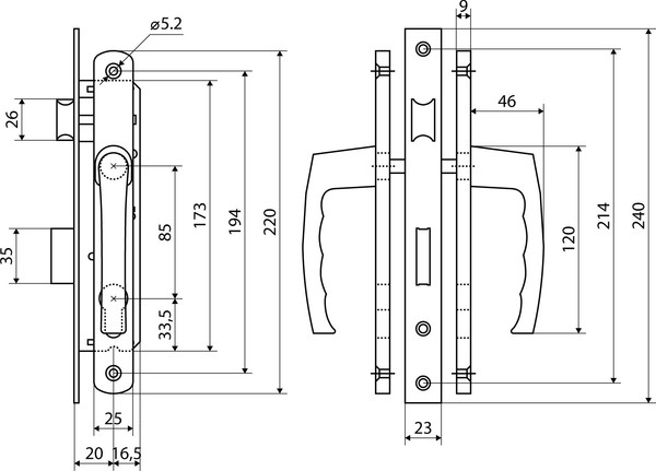 Изображение товара Замок врезной БУЛАТ МЦ Max ЗВ4-1.20.01.8017 (коричневый)