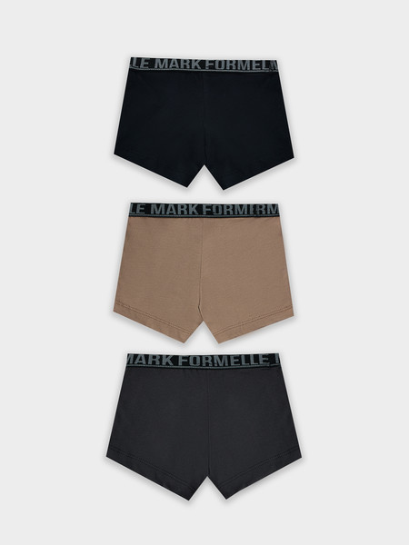 Изображение товара Комплект трусов детских Mark Formelle 413345-3 (р.152-76-66, коричневый/обсидиан/черный)