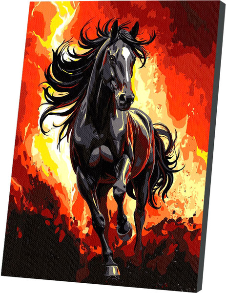 Изображение товара Картина по номерам Школа талантов Огненный конь / 10866065