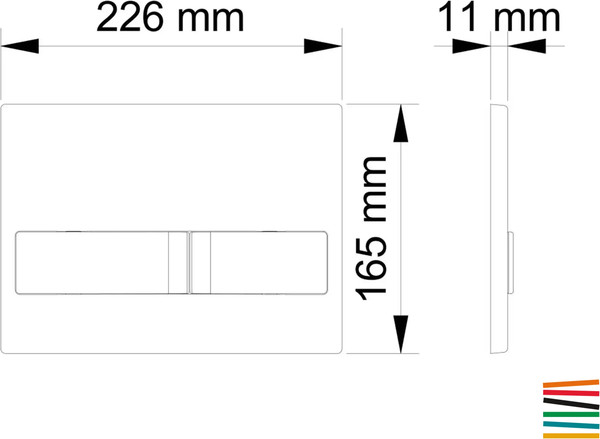 Изображение товара Кнопка для инсталляции Visam L3 / EX-226-002 (хром глянец)