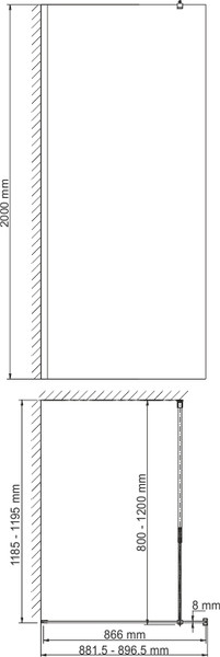 Изображение товара Душевая стенка Wasserkraft Rossel 28W39