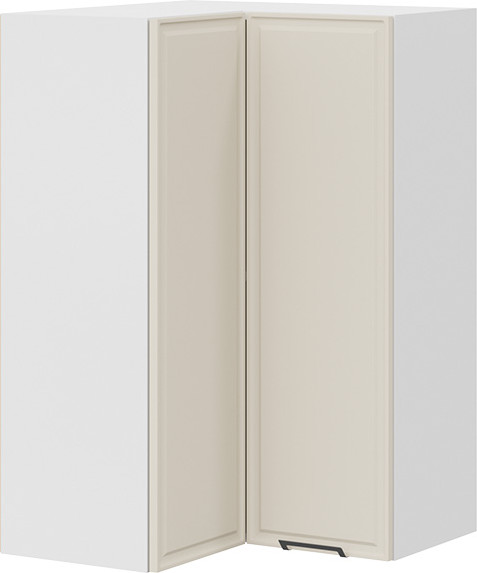 Изображение товара Шкаф навесной для кухни ТриЯ Белладжио 1ВВ6УП угловой прямой (белый/софт панакота)