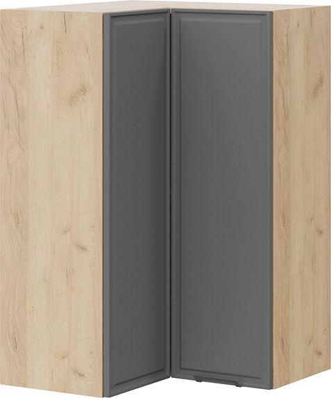 Изображение товара Шкаф навесной для кухни ТриЯ Белладжио 1ВВ6УП угловой прямой (дуб крафт золотой/софт графит)