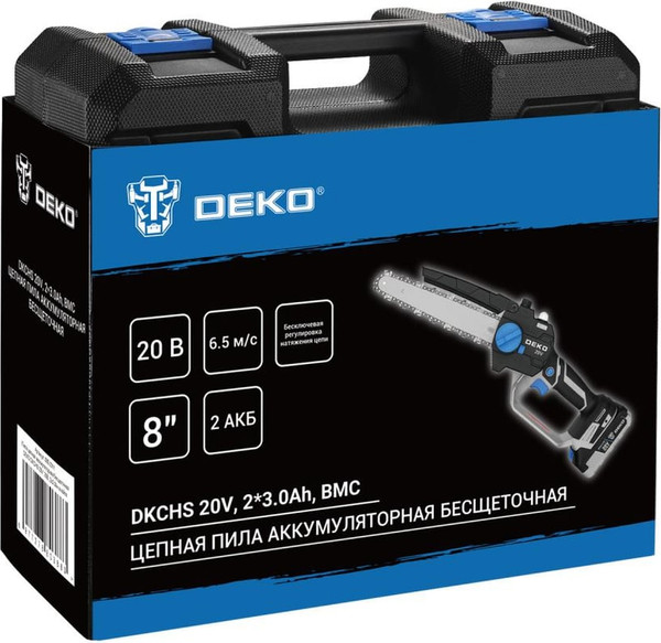 Изображение товара Пила цепная аккумуляторная Deko DKCHS 20V / 085-2011