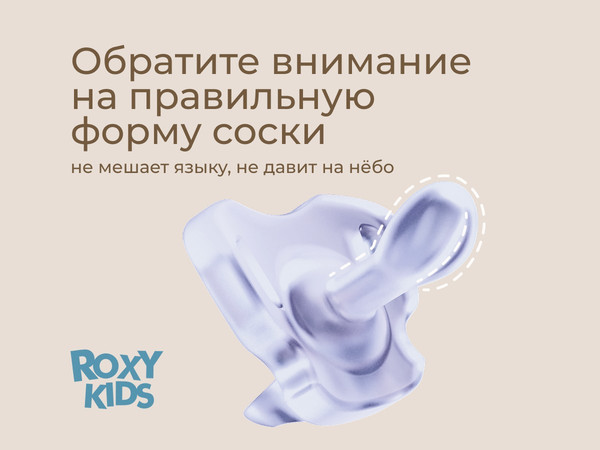 Изображение товара Набор пустышек ROXY-KIDS RSS-005-2SL (2шт, лавандовый)