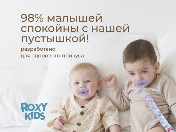 Изображение товара Набор пустышек ROXY-KIDS RSS-005-2SL (2шт, лавандовый)