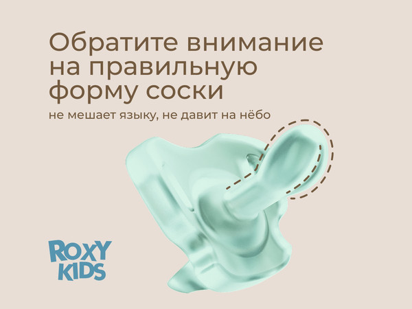 Изображение товара Набор пустышек ROXY-KIDS RSS-005-2SМ (2шт, мятный)