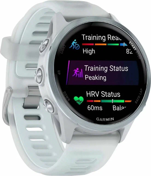 Изображение товара Умные часы Garmin Forerunner 570 42mm / 010-02970-01 (голубой/белый ремешок)